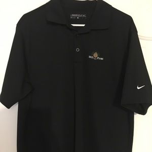 Nike Golf shirt from Mid Pines golf course. Black.